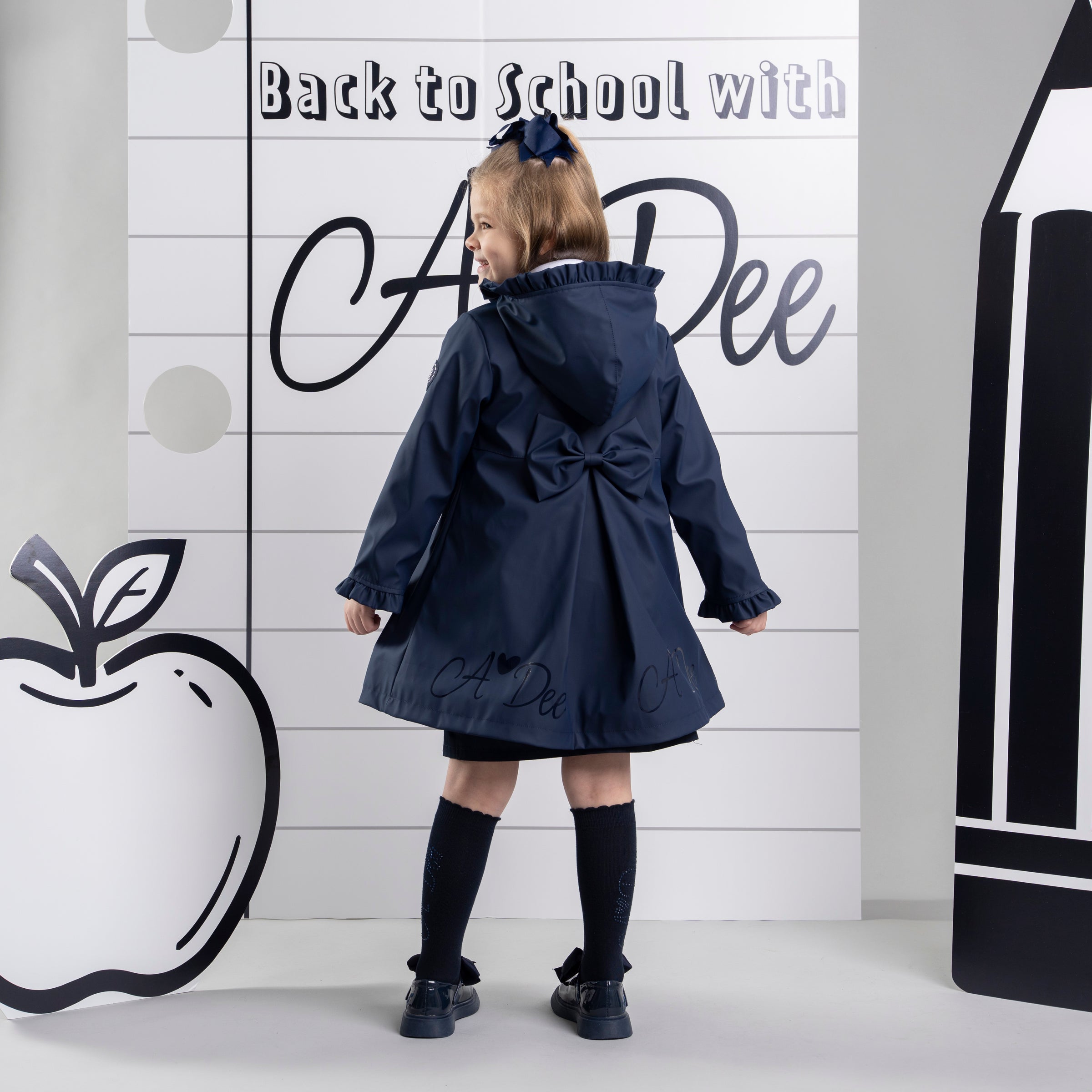 ADee Girls NOVA Navy School Raincoat