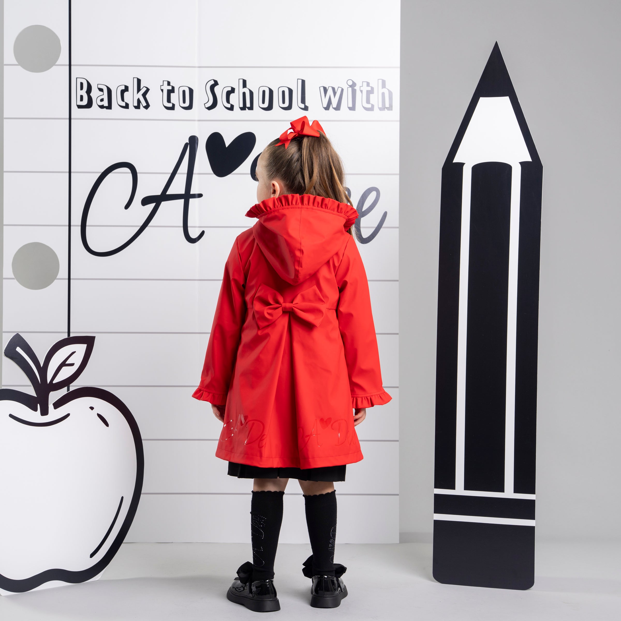 ADee Girls NOVA Red School Raincoat