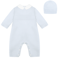 AW25 Emile Et Rose KALEB Blue & White Knitted All In One With Hat