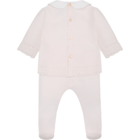 AW25 Emile Et Rose KAITLIN Pink & White Knitted Floral Two Piece Set With Hat