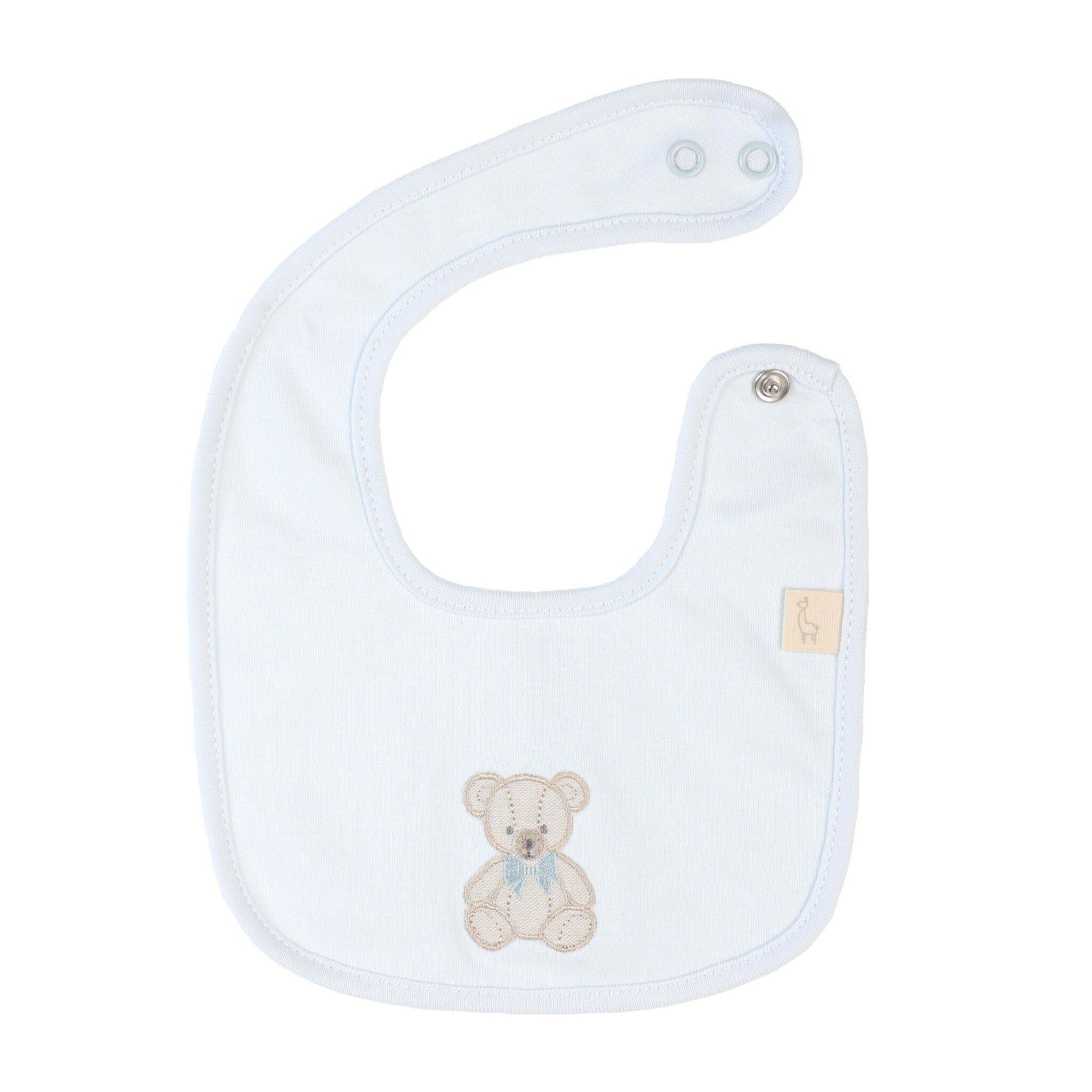Baby Gi Blue Cotton Teddy & Me Bib