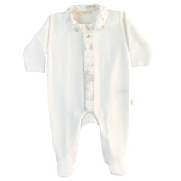 Baby Gi Ivory Velour Country Babygrow