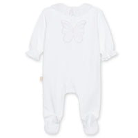 Baby Gi White Cotton Butterfly Frill Babygrow