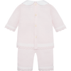 AW25 Emile Et Rose KACEY Pink & White Knitted Bow Trousers Set