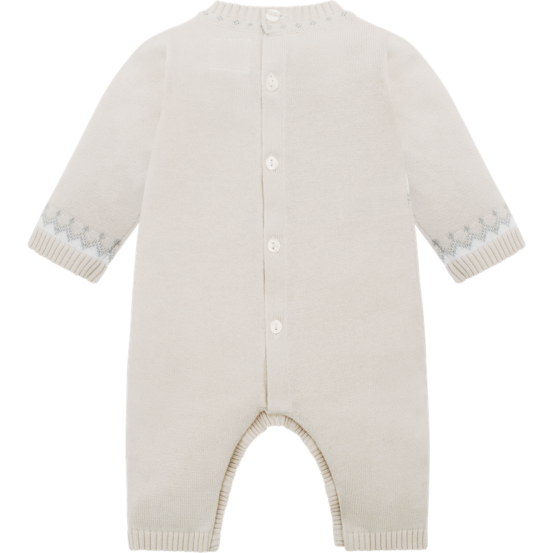 AW25 Emile Et Rose KRISTIAN Stone & White Knitted Bears All In One With Hat