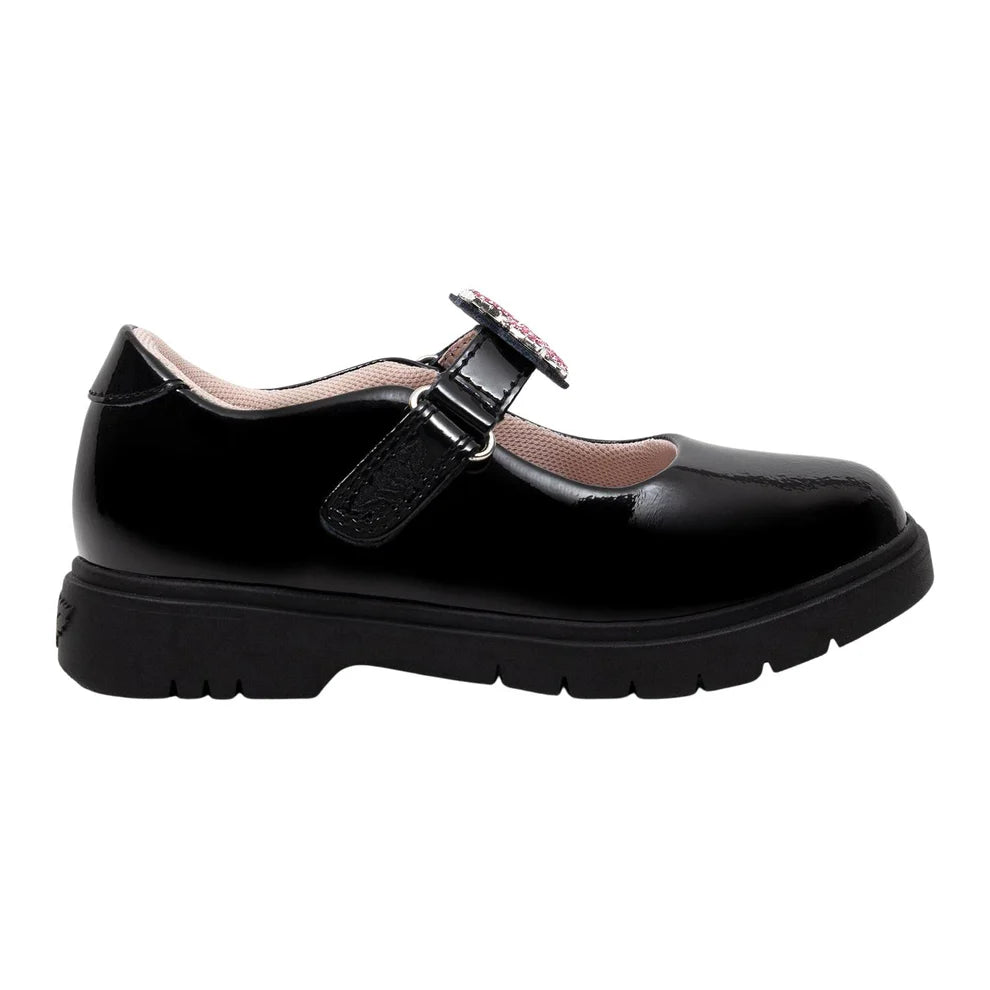 AW25 Lelli Kelly DAISY Black Patent Leather School Shoes