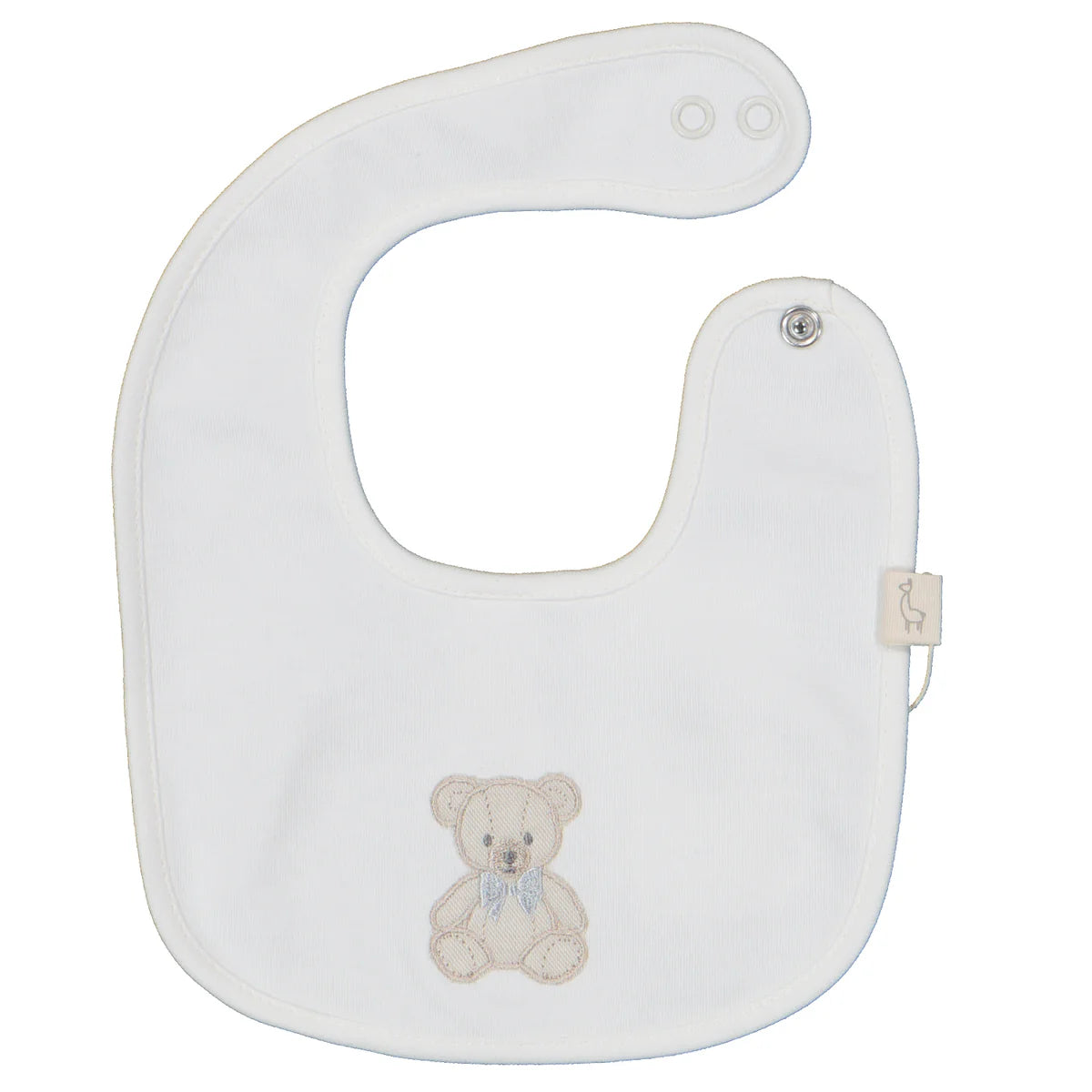 Baby Gi Ivory Cotton Teddy & Me Bib