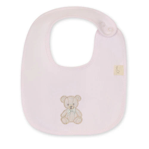 Baby Gi Pale Pink Cotton Teddy & Me Bib