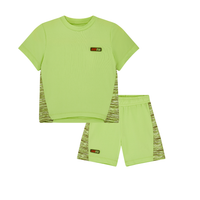 PREORDER SS26 Mitch & Son JNR RUDY & RON Green Logo Panel Shorts Set