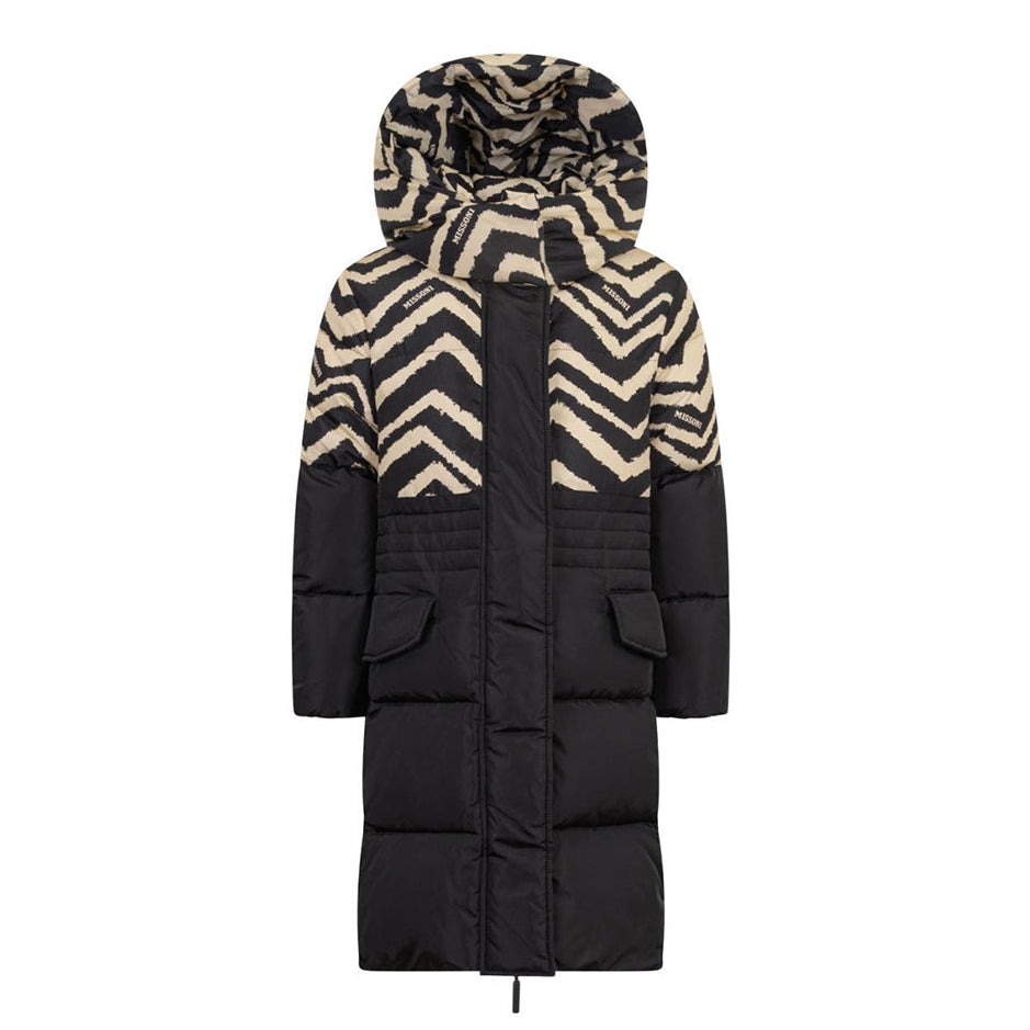 Missoni Girls Black Chevron Coat