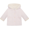 AW25 Emile Et Rose KITTY Pink Knitted Pom Pom Hood Jacket