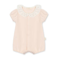 Baby Gi Peach Pink Cotton Butterfly Frill Romper