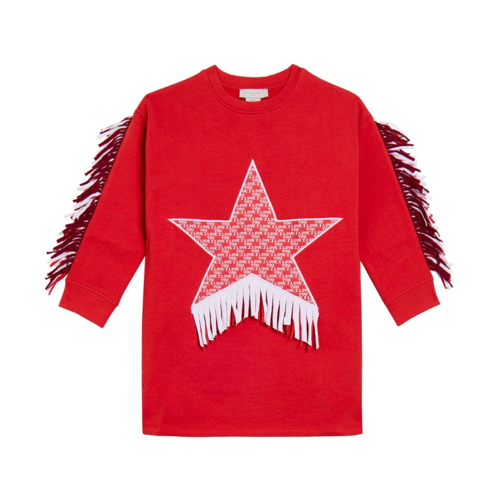 Stella McCartney Girls Red Fringe Dress