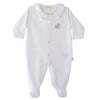 Baby Gi White & Pink Velour Rocking Horse Babygrow