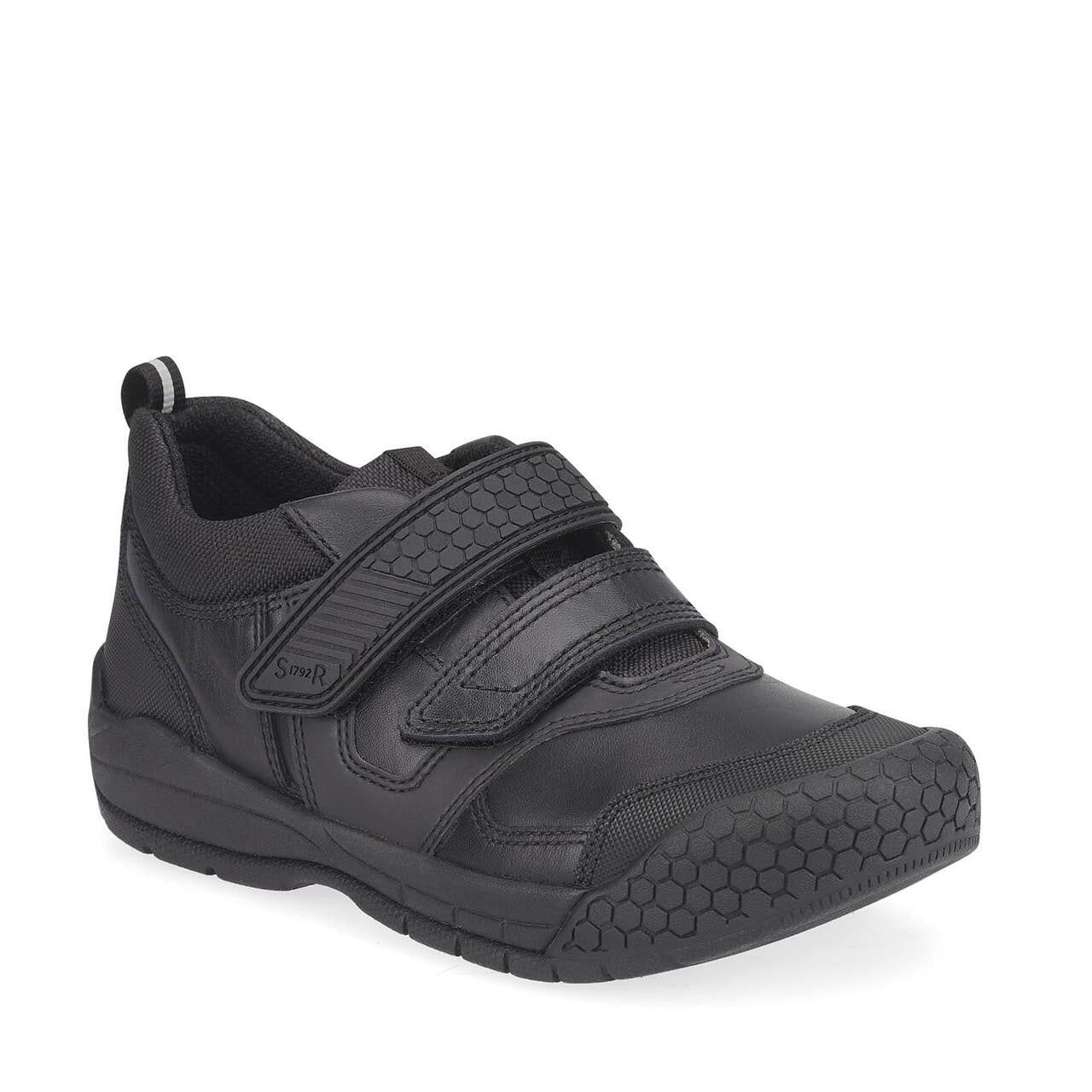 Start-Rite STRIKE Black Leather School Shoes