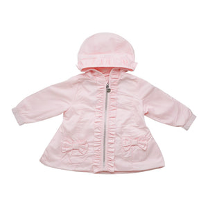 SS23 Little A GABRIELLA Pale Pink Bow Frill Jacket / Coat