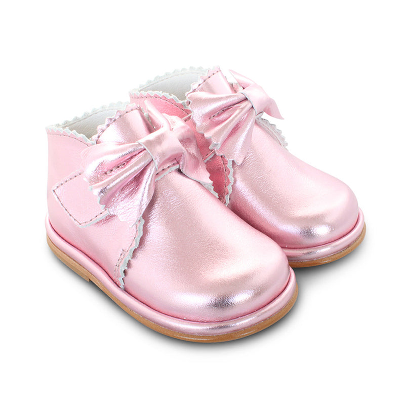 Borboleta Metallic Pink Leather Sharon Boots