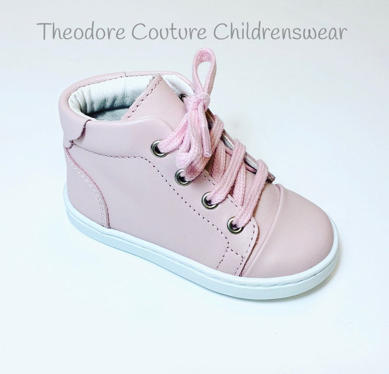 Borboleta Pink Leather Danilo Hi-tops Boots