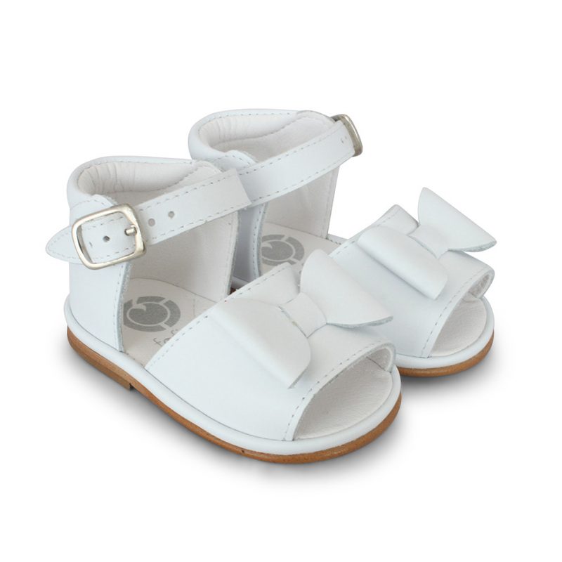 Fofito White Leather Marina Sandals