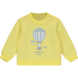 SS23 Mitch & Son Mini MAXWELL Lemon Cake Blue & White Hot Air Balloon Bear Tracksuit