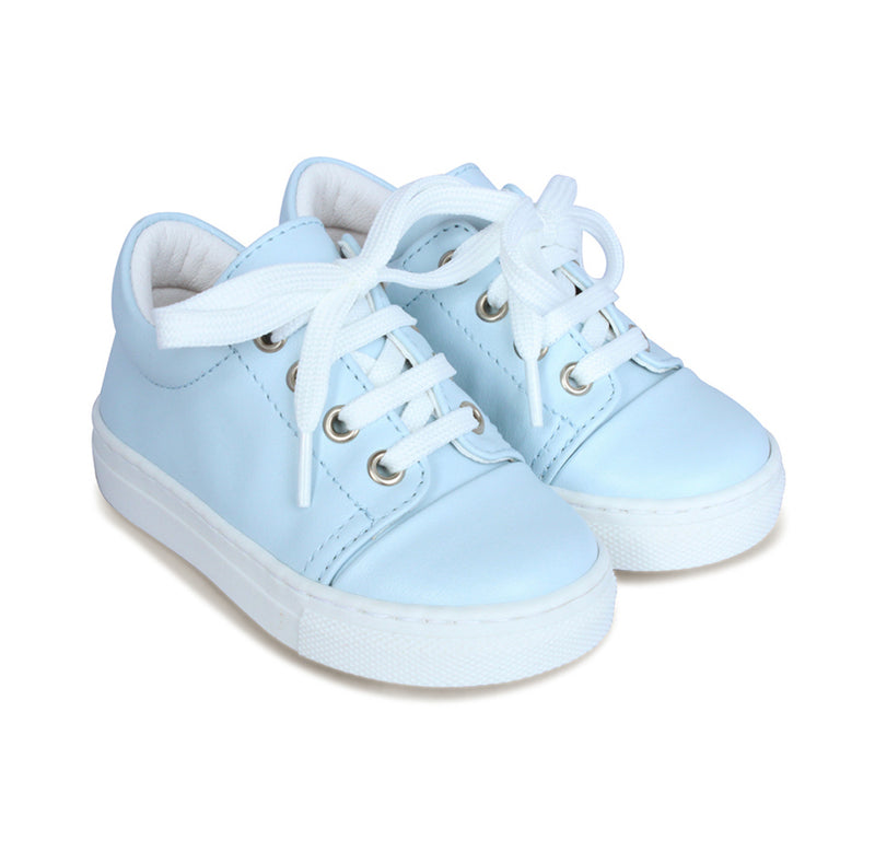 Borboleta Santiago Blue Leather Trainers