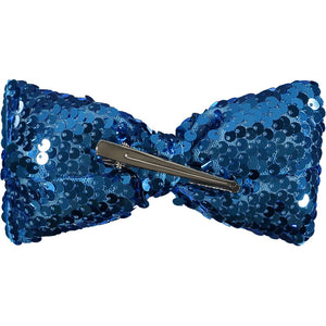 SS23 ADee WAKELY Bright Blue Sequin Hair Bow / Clip