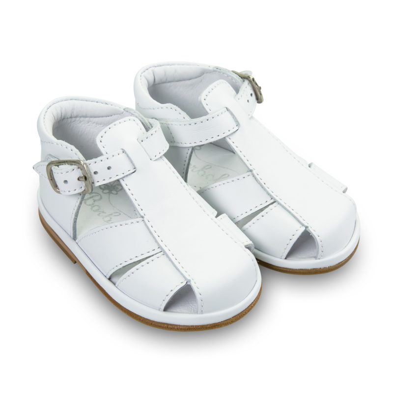 Borboleta White Leather Guy Sandals