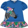 SS23 ADee WAVERLY Bright Blue Multicoloured Floral Zebra Leggings Set