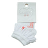 SS23 Little A GRACELYNN Bright White & Coral Polka Dot Heart Frill Ankle Socks
