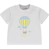 SS23 Mitch & Son Mini MILO Lemon Cake Blue & White Hot Air Balloon Bear Shorts Set