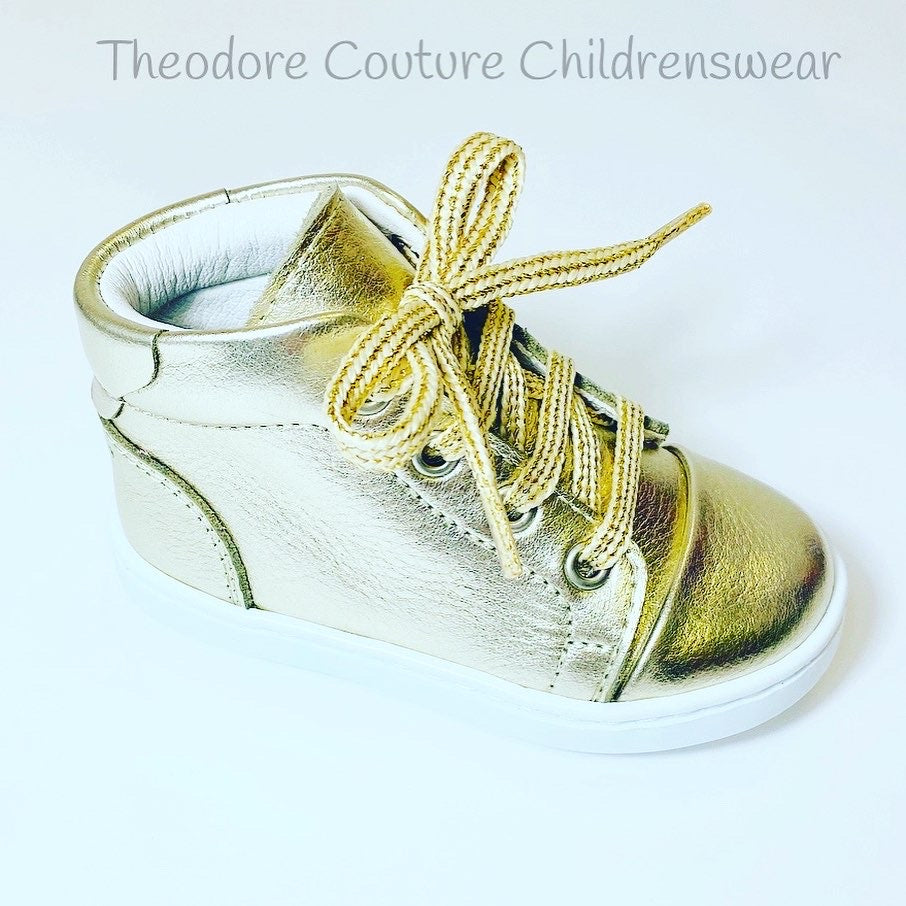 Borboleta Gold Leather Danilo Hi-tops Boots
