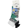 SS23 ADee WHEELY Bright White Multicoloured Floral Bow Zebra Print Ankle Socks