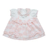 SS23 Little A GABBY Bright White & Pink Rose Bow Frill Shorts Set