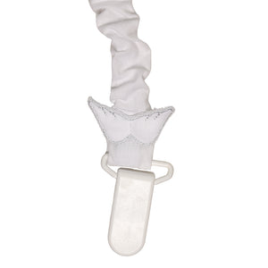 SS24 Baby Gi White Angel Wings Dummy Clip