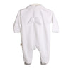 Baby Gi White Velour Angel Wings Babygrow