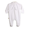 SS24 Baby Gi White Velour Angel Wings Babygrow