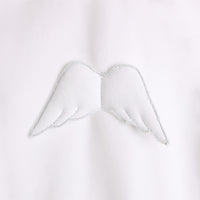 Baby Gi White Velour Angel Wings Babygrow