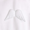 Baby Gi White Velour Angel Wings Babygrow