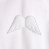 SS24 Baby Gi White Velour Angel Wings Babygrow