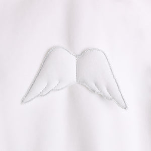 SS24 Baby Gi White Velour Angel Wings Babygrow