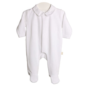 Baby Gi White Velour Angel Wings Babygrow