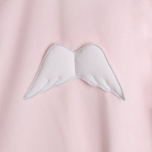 Baby Gi Pale Pink & White Velour Angel Wings Babygrow