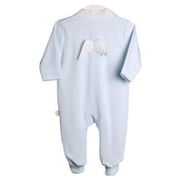 Baby Gi Pale Blue Cotton Angel Wings Babygrow