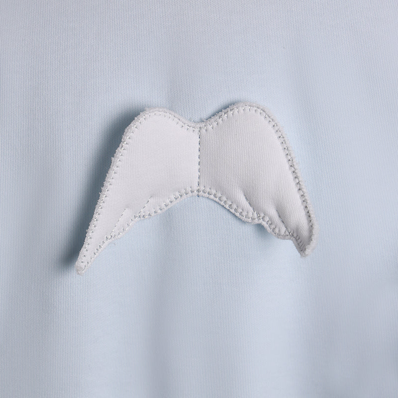 Baby Gi Pale Blue Cotton Angel Wings Babygrow