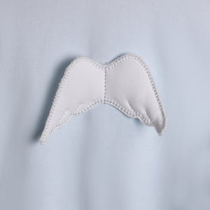 Baby Gi Pale Blue Cotton Angel Wings Babygrow