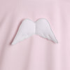 SS24 Baby Gi Pale Pink & White Cotton Angel Wings Babygrow