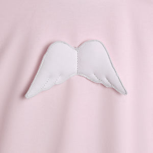 Baby Gi Pale Pink & White Cotton Angel Wings Babygrow
