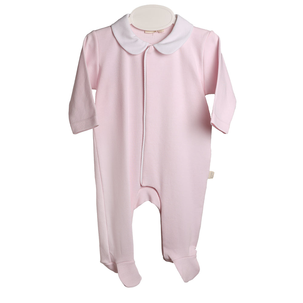 Baby Gi Pale Pink & White Cotton Angel Wings Babygrow