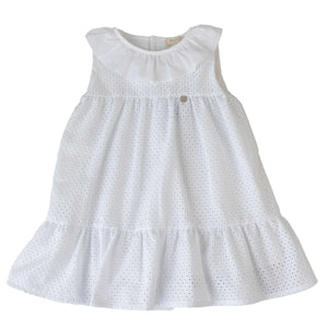 Baby Gi White Broderie Anglaise Frill Dress