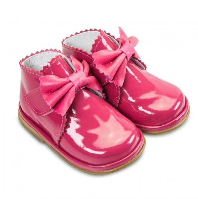 AW24 Borboleta Fuchsia Patent Leather Sharon Boots
